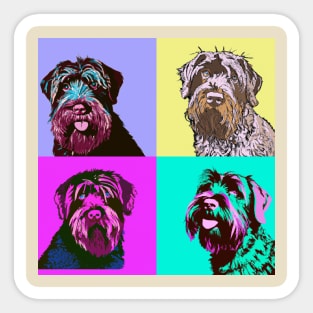 Wirehaired Pointing Griffons Pop Art - Dog Lover Gifts Sticker